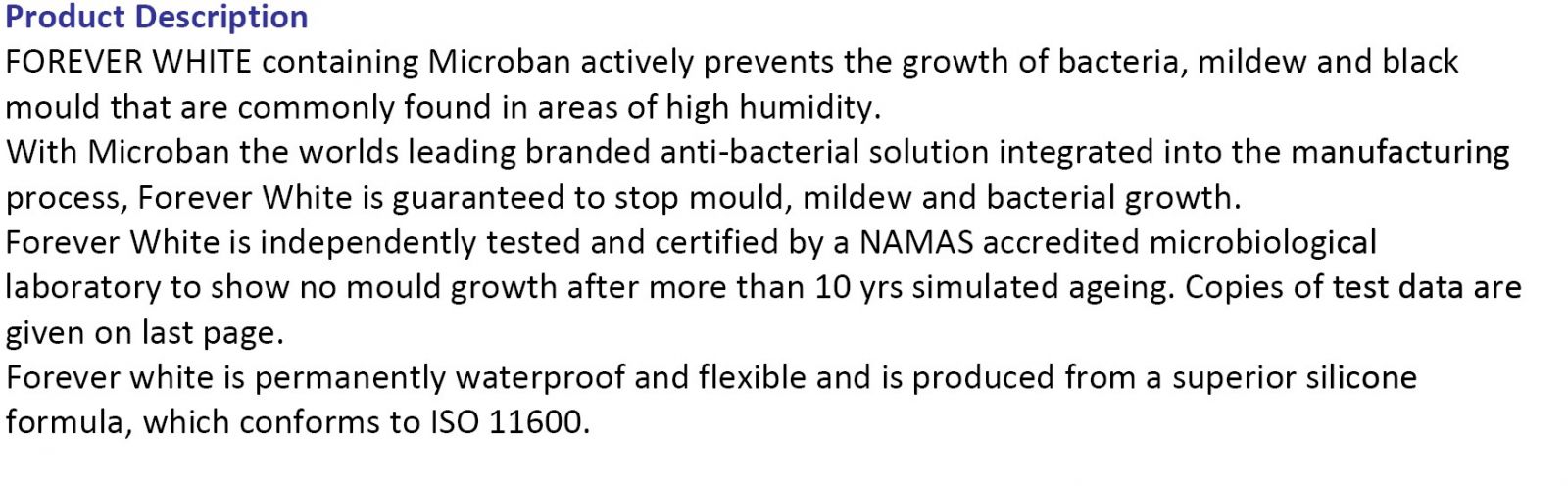 סיליקון לבן MICROBAN
